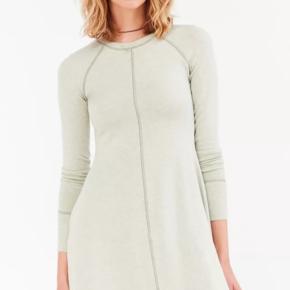 Urban Outfitters BDG Mint Outfield Long Sleeve Sweatshirt Dress Size L NWT